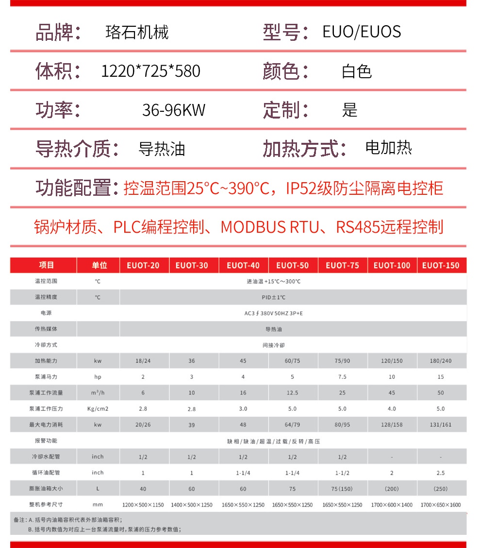 300度高溫油溫機參數 300度高溫油溫機參數